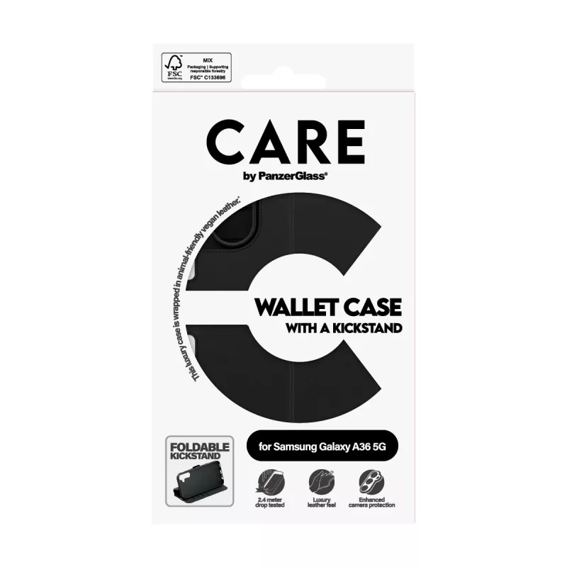 Etui portfelowe PanzerGlass CARE™ z podstawką Samsung Galaxy A36 5G
