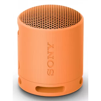 Sony SRS-XB100 - bezprzewodowy przenośny głośnik Bluetooth, wytrzymały, wodoszczelny i pyłoszczelny IP67, 16 godzin pracy na baterii, ekologiczny, do użytku na zewnątrz i w podróży, pomarańczowy