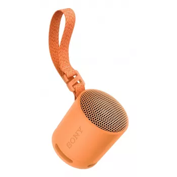 Sony SRS-XB100 - bezprzewodowy przenośny głośnik Bluetooth, wytrzymały, wodoszczelny i pyłoszczelny IP67, 16 godzin pracy na baterii, ekologiczny, do użytku na zewnątrz i w podróży, pomarańczowy