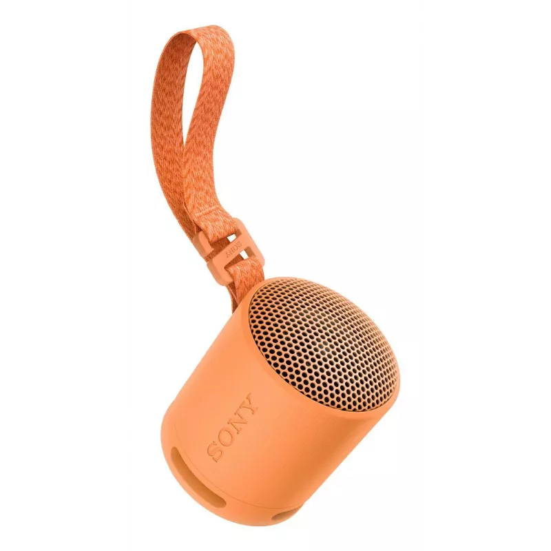 Sony SRS-XB100 - bezprzewodowy przenośny głośnik Bluetooth, wytrzymały, wodoszczelny i pyłoszczelny IP67, 16 godzin pracy na baterii, ekologiczny, do użytku na zewnątrz i w podróży, pomarańczowy
