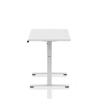 Biurko gamingowe huzaro Hero 8.1 — białe biurko elektryczne z regulacją wysokości 120×60 cm, 720–1180 mm, udźwig 50 kg, zarządzanie kablami