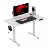 Biurko gamingowe huzaro Hero 8.1 — białe biurko elektryczne z regulacją wysokości 120×60 cm, 720–1180 mm, udźwig 50 kg, zarządzanie kablami
