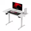 Biurko gamingowe huzaro Hero 8.1 — białe biurko elektryczne z regulacją wysokości 120×60 cm, 720–1180 mm, udźwig 50 kg, zarządzanie kablami