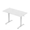 Biurko gamingowe huzaro Hero 8.1 — białe biurko elektryczne z regulacją wysokości 120×60 cm, 720–1180 mm, udźwig 50 kg, zarządzanie kablami