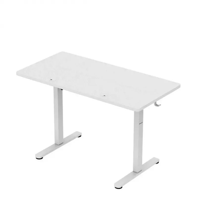 Biurko gamingowe huzaro Hero 8.1 — białe biurko elektryczne z regulacją wysokości 120×60 cm, 720–1180 mm, udźwig 50 kg, zarządzanie kablami
