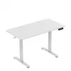 Biurko gamingowe huzaro Hero 8.1 — białe biurko elektryczne z regulacją wysokości 120×60 cm, 720–1180 mm, udźwig 50 kg, zarządzanie kablami