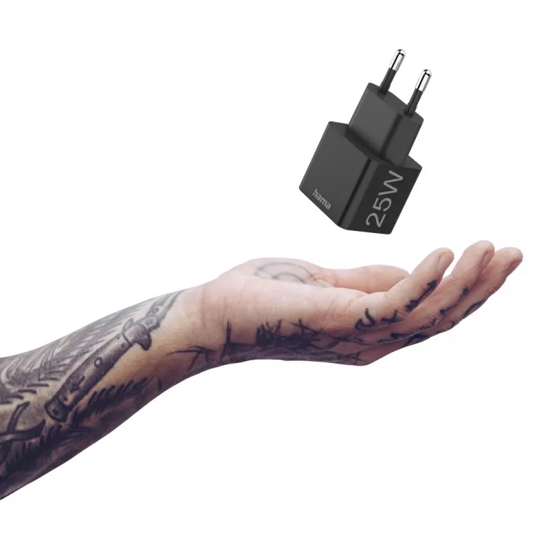 Hama 00201651 ładowarka do urządzeń mobilnych Zestaw słuchawkowy, Power bank, Smartfon, Tablet Czarny AC Szybkie ładowanie Wewnętrzna