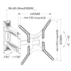 Techly ICA-PLB 271M uchwyt/stojak TV 132,1 cm (52 cale) Czarny
