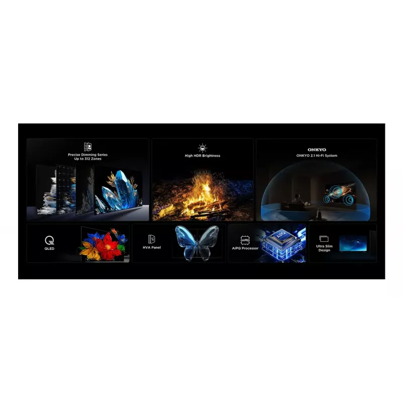 Telewizor TCL 55Q6C 55 cali QD-Mini LED 4K Ultra HD, 3840×2160, Google TV, HDMI 2.1, 2.1ch 40W, HDR10+