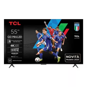 Telewizor TCL 55Q6C 55 cali QD-Mini LED 4K Ultra HD, 3840×2160, Google TV, HDMI 2.1, 2.1ch 40W, HDR10+