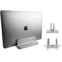 Podstawka pod laptop TECHLY Vertical Aluminum Notebook Stand srebrny dla maks. 17 cali (96×150×48 mm, 580 g)