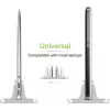 Podstawka pod laptop TECHLY Vertical Aluminum Notebook Stand srebrny dla maks. 17 cali (96×150×48 mm, 580 g)