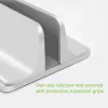Podstawka pod laptop TECHLY Vertical Aluminum Notebook Stand srebrny dla maks. 17 cali (96×150×48 mm, 580 g)