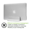 Podstawka pod laptop TECHLY Vertical Aluminum Notebook Stand srebrny dla maks. 17 cali (96×150×48 mm, 580 g)
