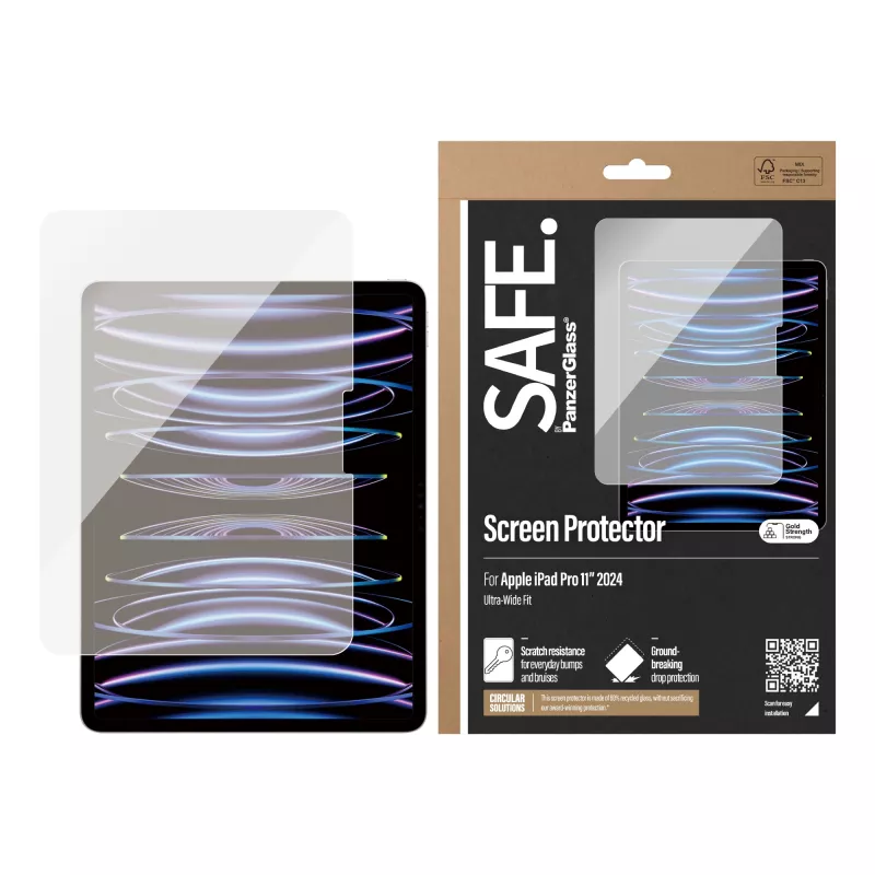 PanzerGlass SAFE. by ® Ochrona ekranu iPad Pro 11'' (2024-2025) | Ultra-Wide Fit