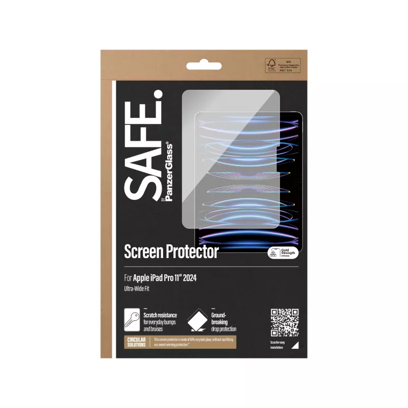PanzerGlass SAFE. by ® Ochrona ekranu iPad Pro 11'' (2024-2025) | Ultra-Wide Fit