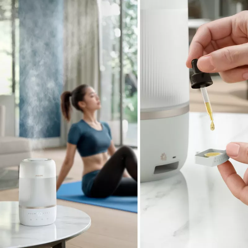 Philips 1000 series HU1510/04 humidifier Ultradźwiękowy 3 L Biały 19 W