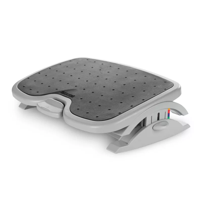 Podnóżek Kensington SoleMate Plus z regulacją nachylenia 0–20°, wysokość 8,89–12,7 cm, platforma 45×35 cm, czarno-szary