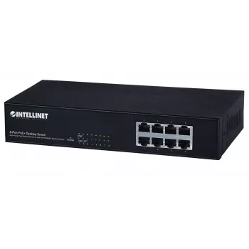 Switch, Intellinet 8-portowy przełącznik Fast Ethernet PoE+, 8 portów PoE, 1,6 Gbit/s