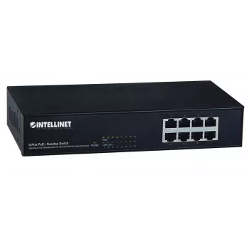 Switch, Intellinet 8-portowy przełącznik Fast Ethernet PoE+, 8 portów PoE, 1,6 Gbit/s