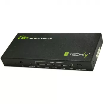 Techly 5 IN 1 OUT przełącznik HDMI z pilotem, 4Kx2K, 3D IDATA HDMI-4K51