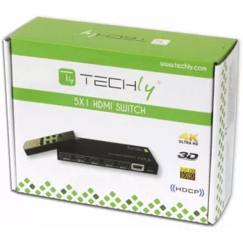 Techly 5 IN 1 OUT przełącznik HDMI z pilotem, 4Kx2K, 3D IDATA HDMI-4K51