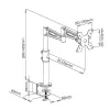 Techly 13-27 inch uchwyt biurkowy do monitora, długie ramię, z regulacją pochylenia ICA-LCD 502BK