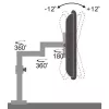 Techly 13-27 inch uchwyt biurkowy do monitora, długie ramię, z regulacją pochylenia ICA-LCD 502BK