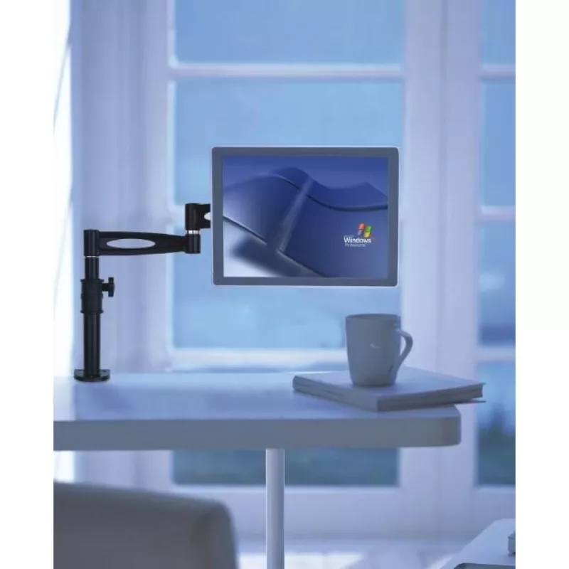 Techly 13-27 inch uchwyt biurkowy do monitora, długie ramię, z regulacją pochylenia ICA-LCD 502BK