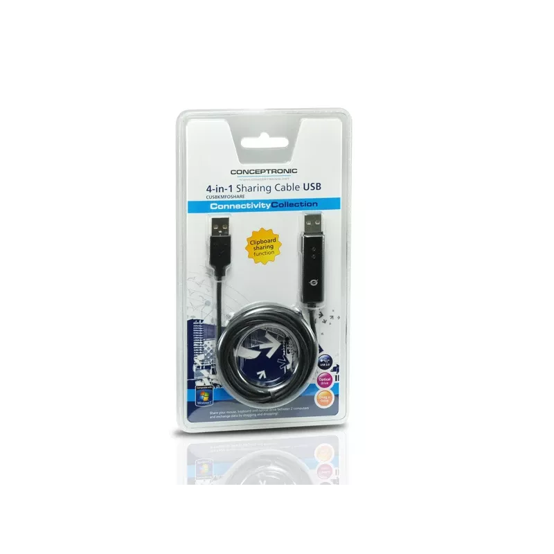 Kabel KVM Conceptronic USB 2.0 1,8 m czarny