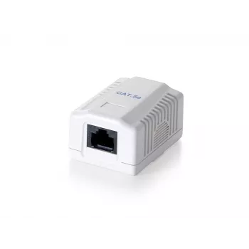 Equip 1-portowa puszka natynkowa Cat.5e, RJ-45, 5e, biała, 39 mm, 29,5 mm, 54 mm
