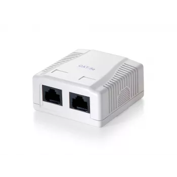 Equip 2-portowa puszka natynkowa kat. 5e, RJ-45, 5e, biały, 59 mm, 29,5 mm, 61 mm