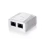 Equip 2-portowa puszka natynkowa kat. 5e, RJ-45, 5e, biały, 59 mm, 29,5 mm, 61 mm