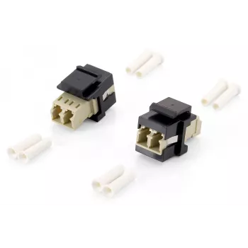Equip Adapter światłowodowy keystone, LC Duplex, LC/LC, Beżowy, Czarny, 17,8 mm, 29 mm, 16,1 mm, 6,5 g