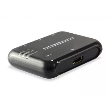 Przełącznik HDMI Equip 1.4 3x1, HDMI, plastik, czarny, IR, 7.1 kanałów, DTS-HD, Dolby TrueHD
