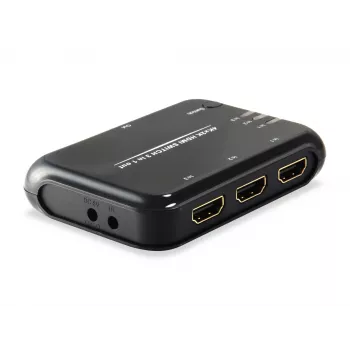 Przełącznik HDMI Equip 1.4 3x1, HDMI, plastik, czarny, IR, 7.1 kanałów, DTS-HD, Dolby TrueHD