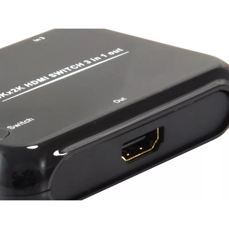 Przełącznik HDMI Equip 1.4 3x1, HDMI, plastik, czarny, IR, 7.1 kanałów, DTS-HD, Dolby TrueHD