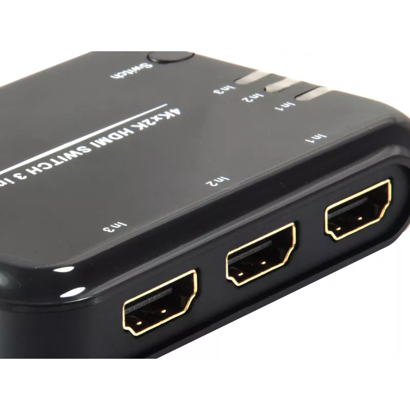 Przełącznik HDMI Equip 1.4 3x1, HDMI, plastik, czarny, IR, 7.1 kanałów, DTS-HD, Dolby TrueHD