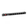 Equip 333309 przedłużacz zasilający 1,8 m 7 gniazd AC Wewnętrzny Czarny, Biały