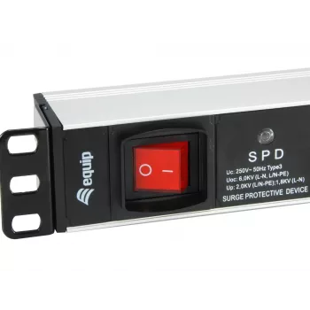 Equip 333309 przedłużacz zasilający 1,8 m 7 gniazd AC Wewnętrzny Czarny, Biały