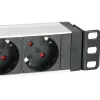 Equip 333309 przedłużacz zasilający 1,8 m 7 gniazd AC Wewnętrzny Czarny, Biały
