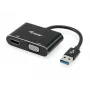 Adapter Equip USB 3.0 na HDMI/VGA (HD15), 3.2 Gen 1 (3.1 Gen 1), USB Typ-A, wyjście HDMI, 1920 x 1080 pikseli