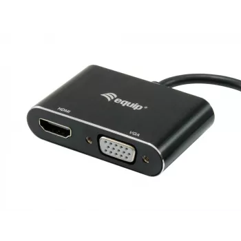Adapter Equip USB 3.0 na HDMI/VGA (HD15), 3.2 Gen 1 (3.1 Gen 1), USB Typ-A, wyjście HDMI, 1920 x 1080 pikseli