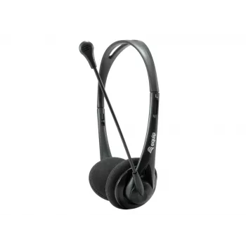 Zestaw słuchawkowy Equip Chat Headset Przewodowy Nagłowny Rozmowy/Muzyka Czarny