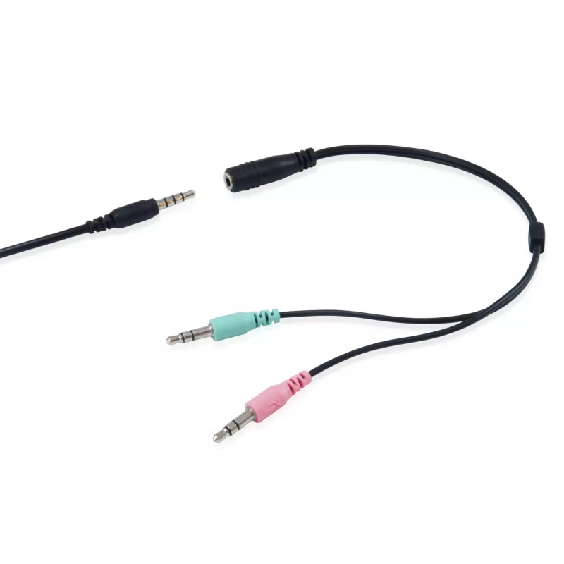 Zestaw słuchawkowy Equip Chat Headset Przewodowy Nagłowny Rozmowy/Muzyka Czarny