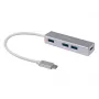 Hub USB-C do 4 portów USB 3.0 Equip, USB 3.2 Gen 1 (3.1 Gen 1) Type-C, USB 3.2 Gen 1 (3.1 Gen 1) Type-A, 5000 Mbit/s, srebrny, aluminium, Windows 10, Windows 7, Windows 8