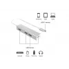 Hub USB-C do 4 portów USB 3.0 Equip, USB 3.2 Gen 1 (3.1 Gen 1) Type-C, USB 3.2 Gen 1 (3.1 Gen 1) Type-A, 5000 Mbit/s, srebrny, aluminium, Windows 10, Windows 7, Windows 8