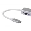 Hub USB-C do 4 portów USB 3.0 Equip, USB 3.2 Gen 1 (3.1 Gen 1) Type-C, USB 3.2 Gen 1 (3.1 Gen 1) Type-A, 5000 Mbit/s, srebrny, aluminium, Windows 10, Windows 7, Windows 8