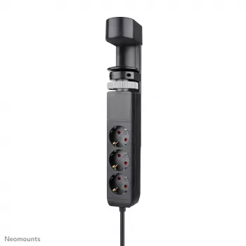 Gniazdo biurkowe Neomounts DS22-840BL6 z zaciskiem i portami USB-C i USB-A – szybkie ładowanie