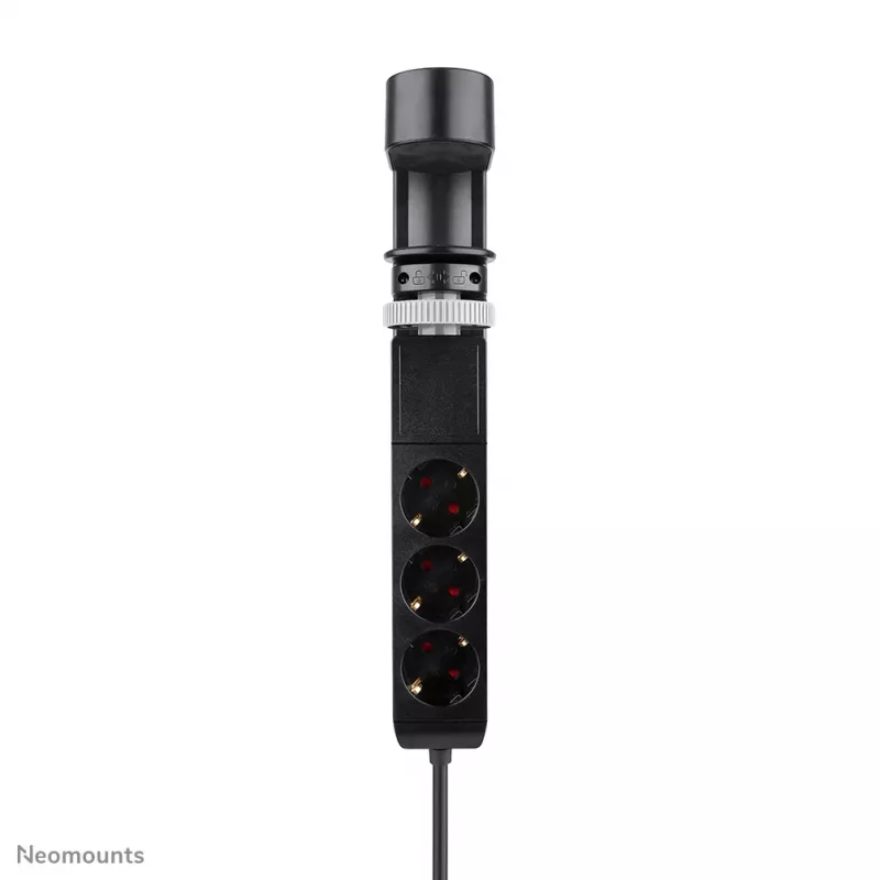 Gniazdo biurkowe Neomounts DS22-840BL6 z zaciskiem i portami USB-C i USB-A – szybkie ładowanie